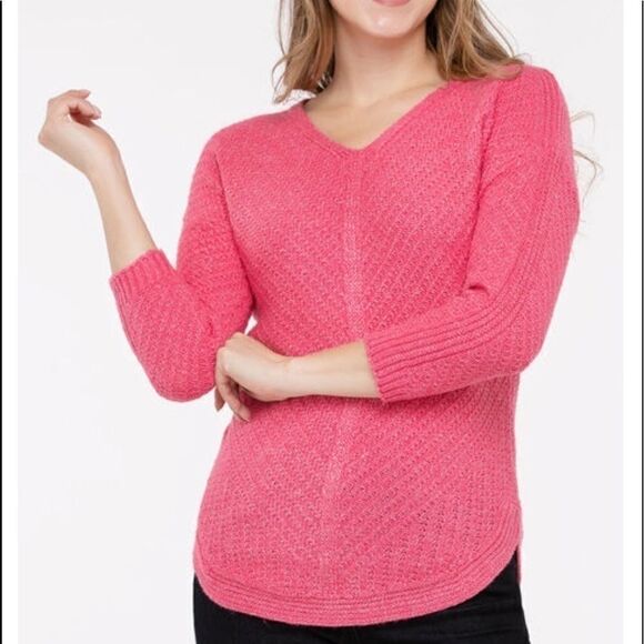 RICKI'S 3/4 Sleeve V Neck Sweater Size Extra Small - Picture 1 of 7